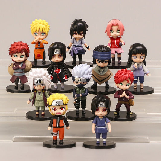 Set de 12 figuritas de 7 cm Naruto